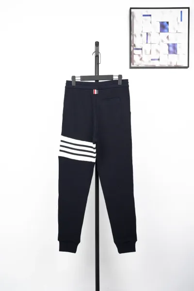 Thom Browne Four-Bar Stripe Gray Sweatpants - 5