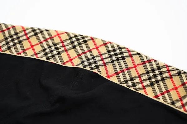 Burberry Check-Panel T-Shirt Black - 5