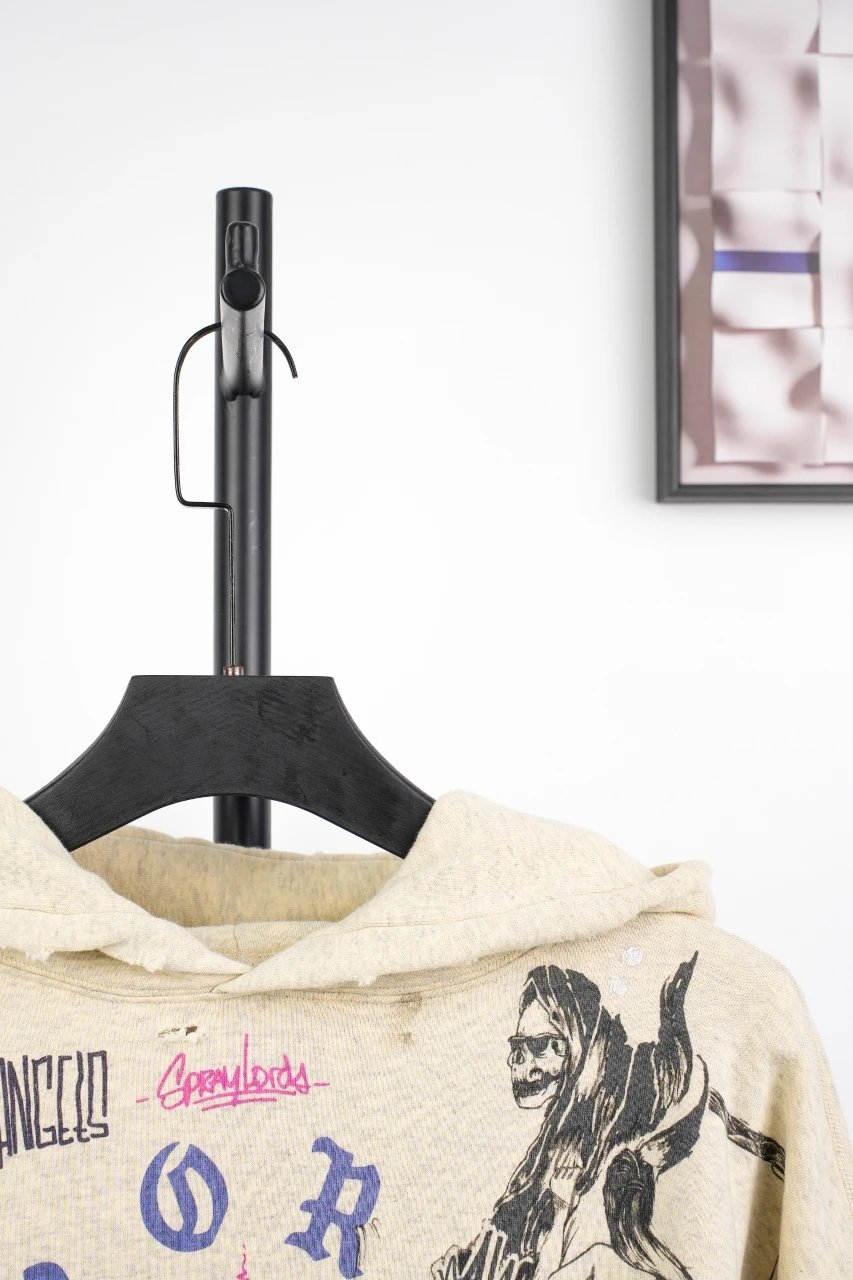 Gallery Dept x Born X Raised Distressed Graffiti Hoodie Beige - 5