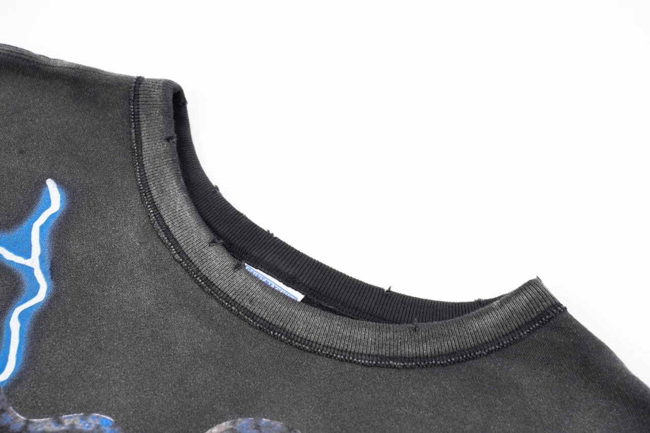 Design Medusa Lightning Graphic Oversized Sweatshirt Hoodie - 6