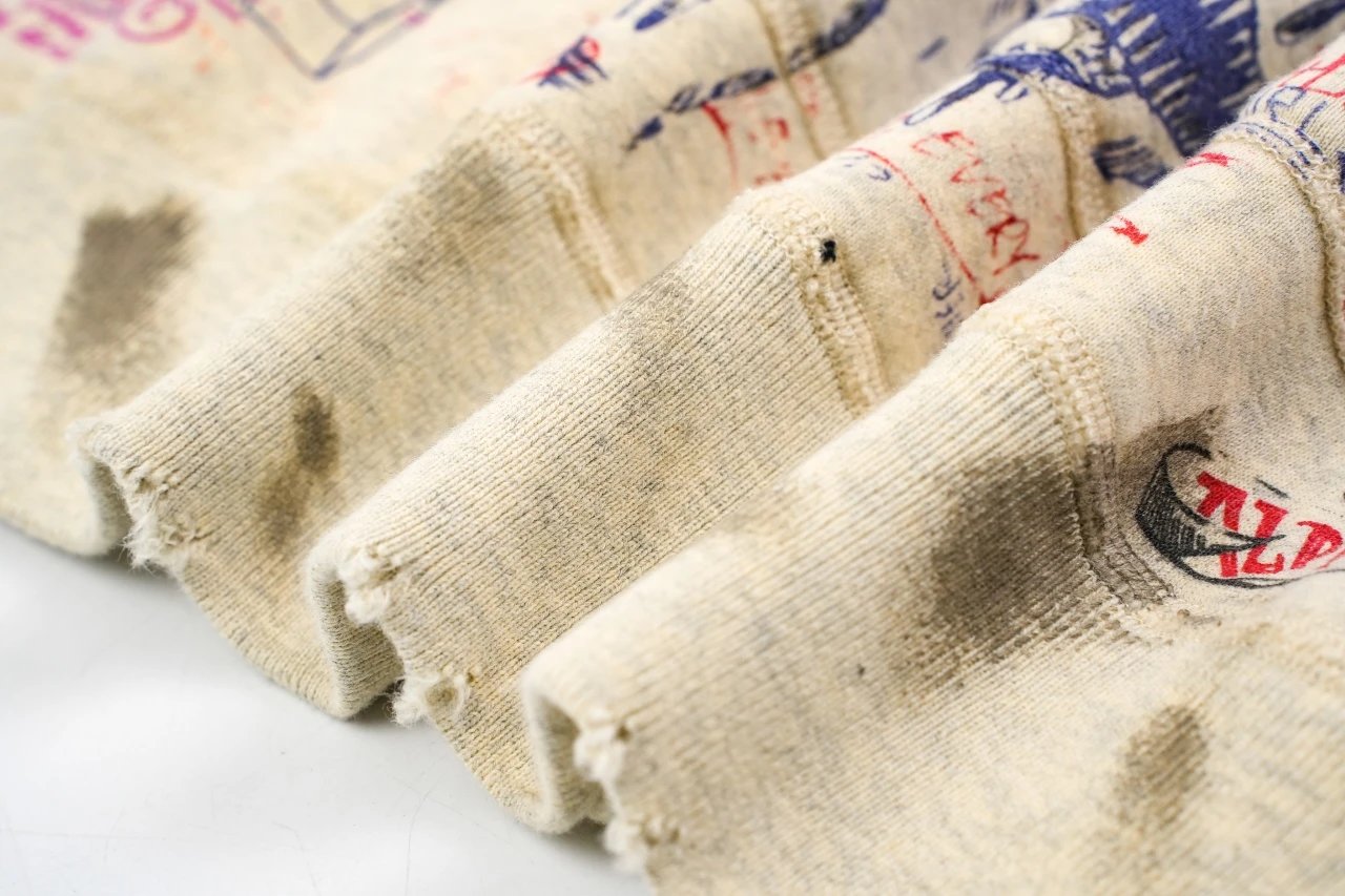 Gallery Dept x Born X Raised Distressed Graffiti Hoodie Beige - 8