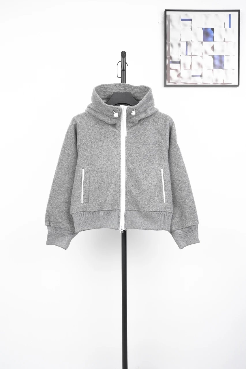 【M8】Women's Goose Hooded Wool Raglan Jacket