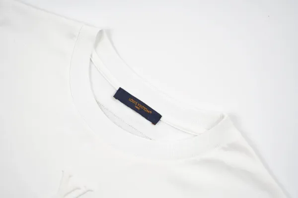 Louis Vuitton Monogram Embroidered White T-Shirt - 8