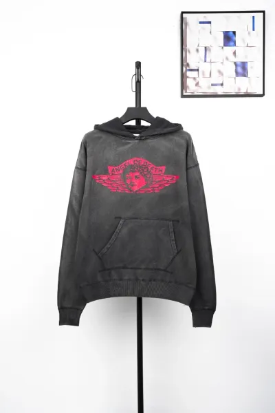 Design Angel of Death Washed Black Hoodie - 1