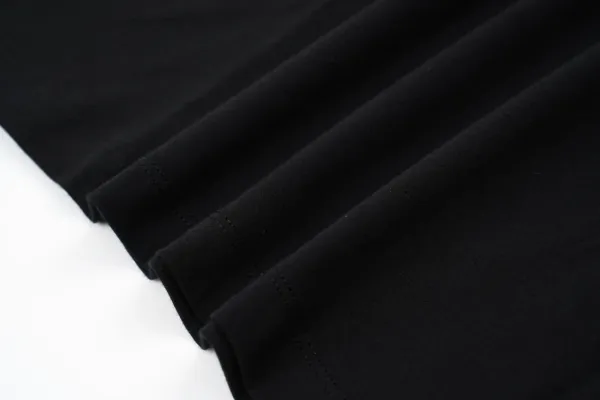Stone Island Logo Embroidered Black T-Shirt - 7