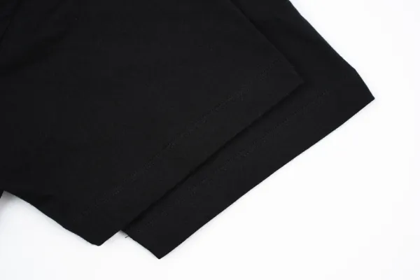 Stone Island Logo Embroidered Black T-Shirt - 6