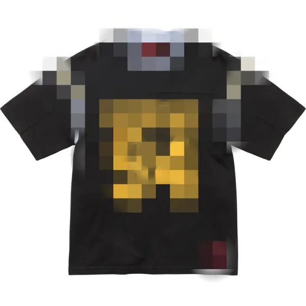 Minecraft Creeper Pixel Art Black T-Shirt - 1
