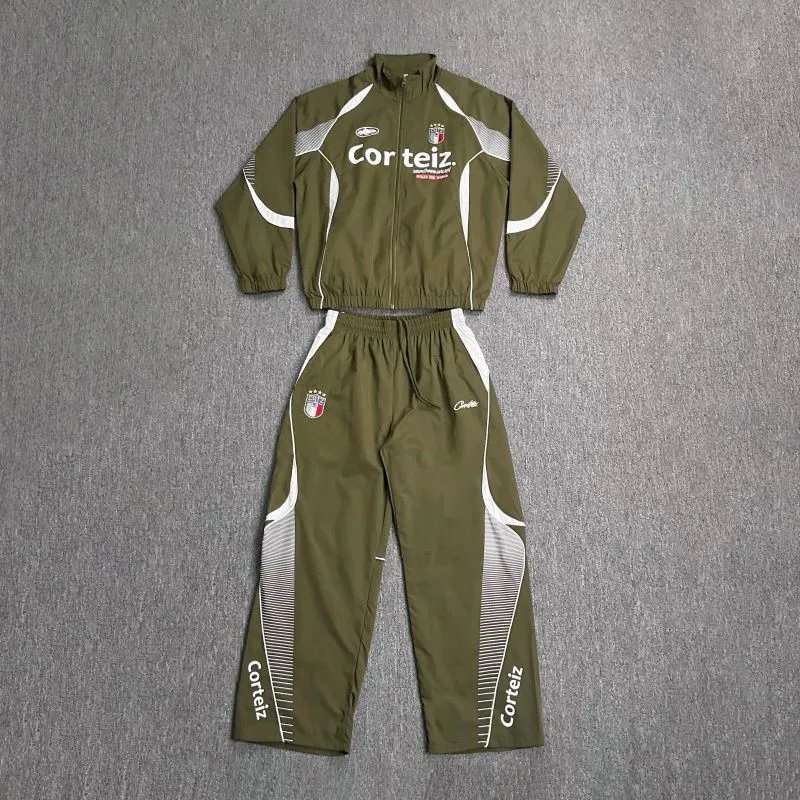 Corteiz Tracksuits Colorblock zip-up track jacket and pants set image 5