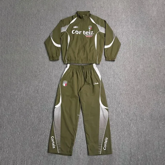 Corteiz Tracksuits Colorblock zip-up track jacket and pants set product detail image 5