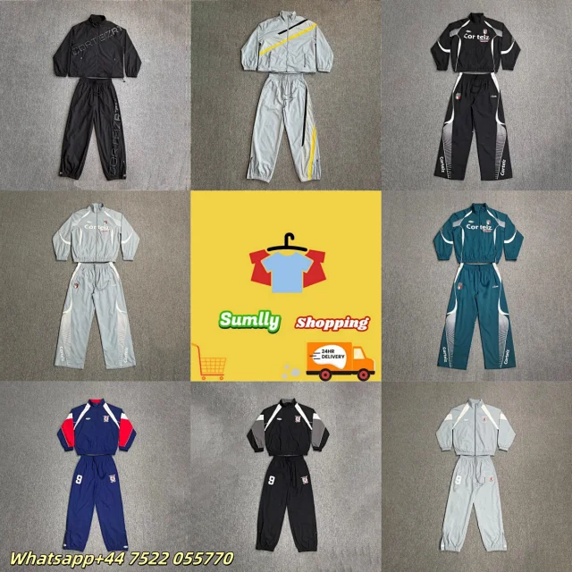 Corteiz Tracksuits Colorblock zip-up track jacket and pants set product detail image 1