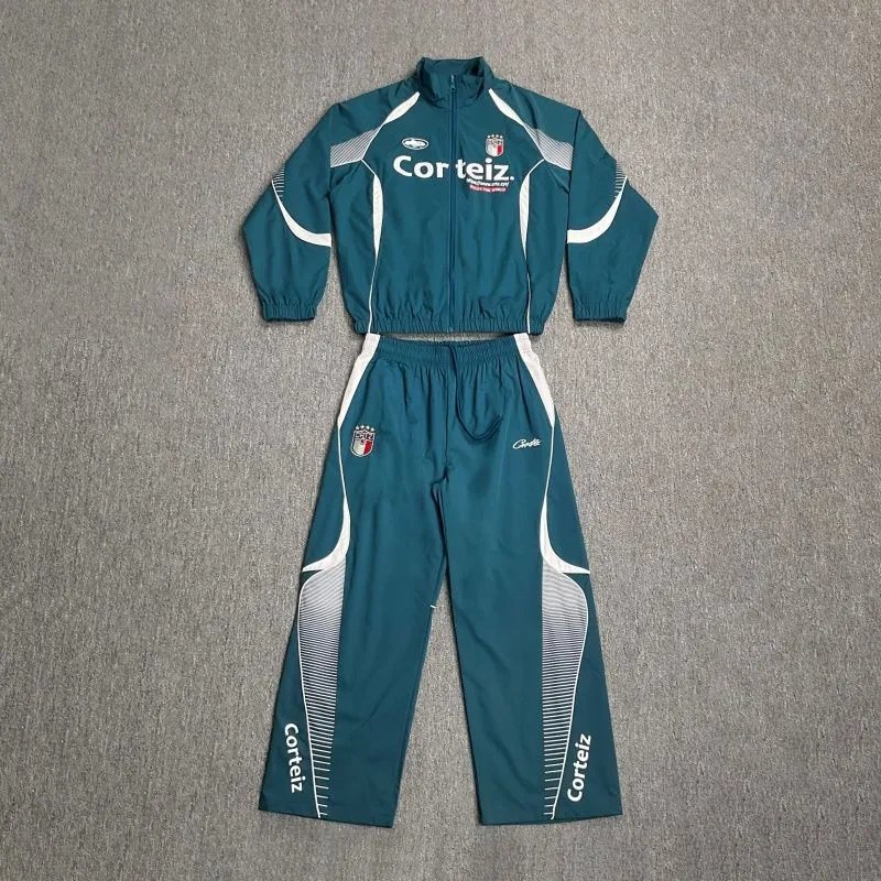 Corteiz Tracksuits Colorblock zip-up track jacket and pants set image 3