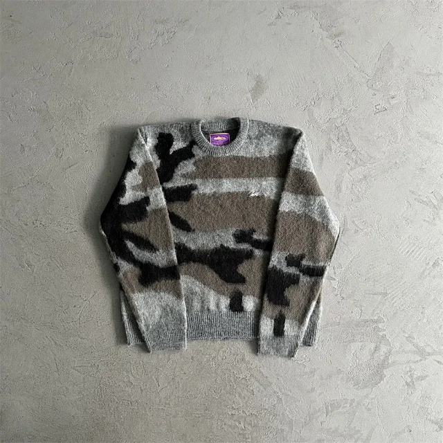 Corteiz Knitwear Striped logo crewneck knit sweater product detail image 13