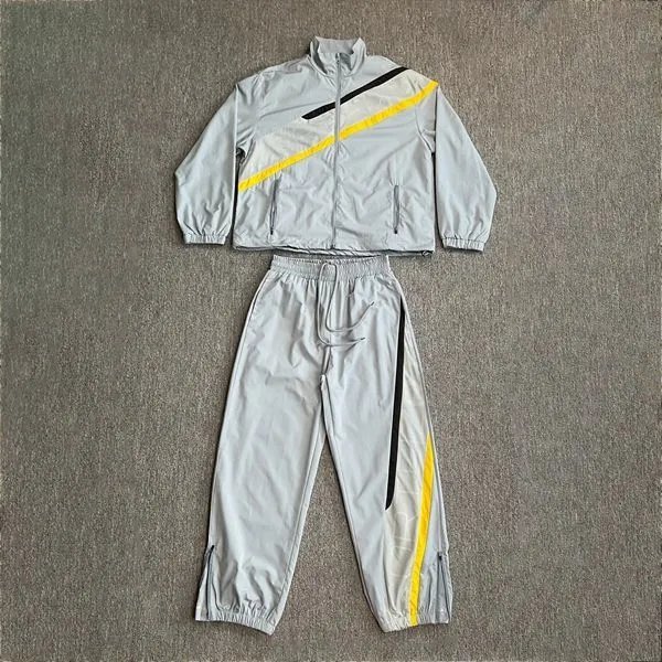 Corteiz Tracksuits Colorblock zip-up track jacket and pants set — 29