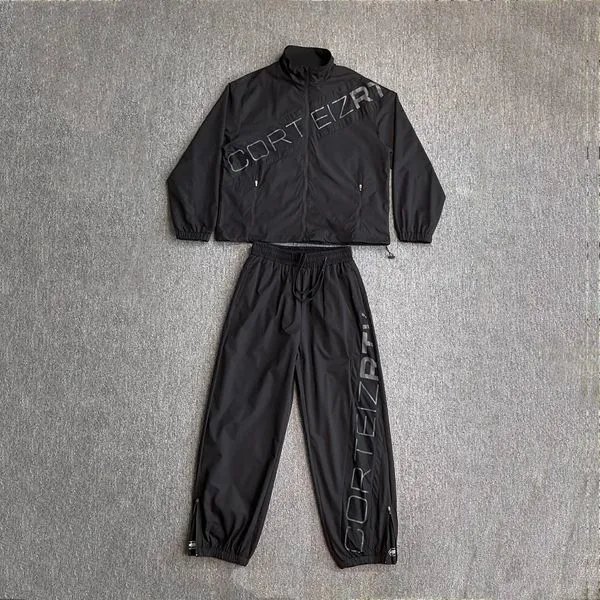 Corteiz Tracksuits Colorblock zip-up track jacket and pants set — 31