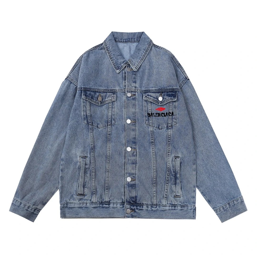 Palm Angels Jackets Washed denim trucker jacket image 9