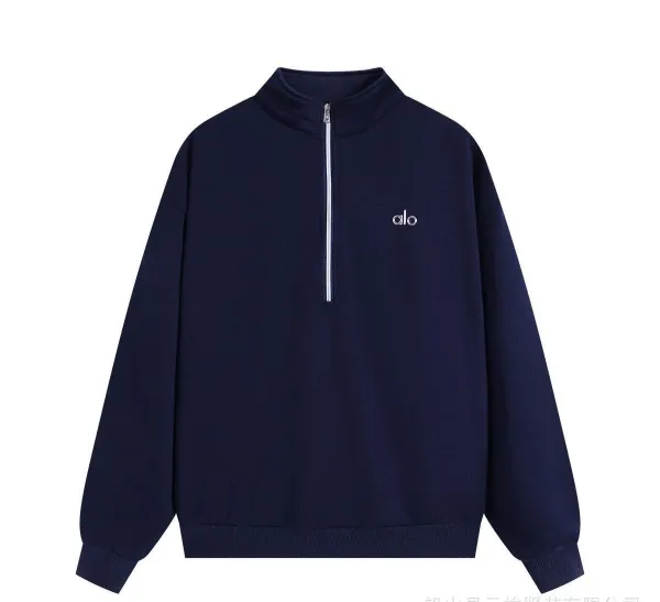 Alo Half-Zip Pullover Navy Blue Sweatshirt Hoodie - 4