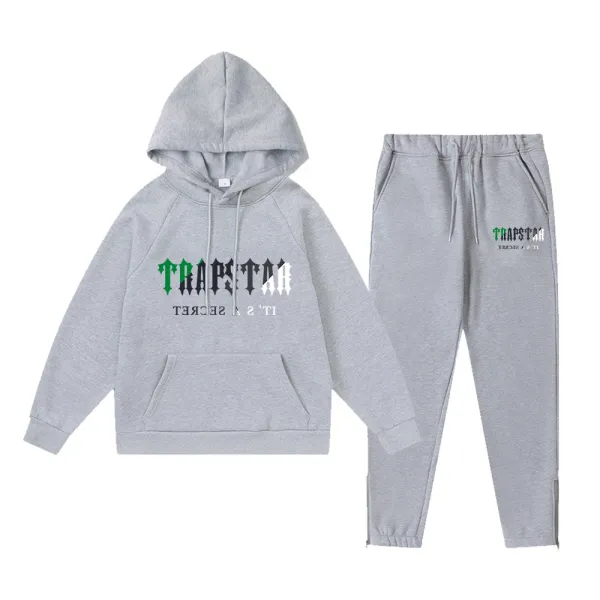 Trapstar It's A Secret Gray Hoodie and Sweatpants Set - 1