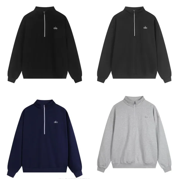 Alo Half-Zip Pullover Navy Blue Sweatshirt Hoodie - 3