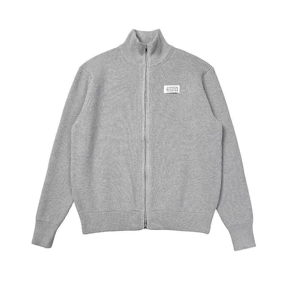 Design Knit Cardigan Gray Button-Front Sweater Outerwear.cardigan - 16