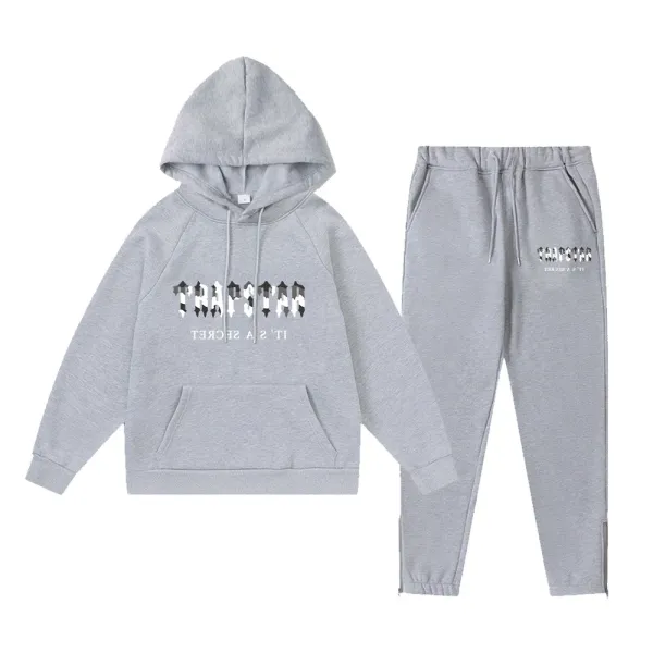 Trapstar Gray 'It's A Secret' Hoodie and Sweatpants Set - 1