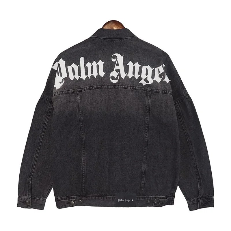 Palm Angels Jackets Washed denim trucker jacket image 2