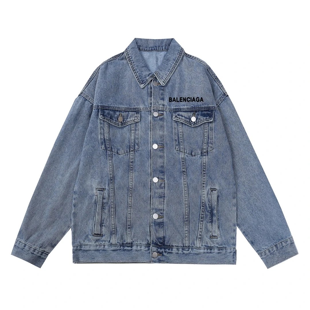 Palm Angels Jackets Washed denim trucker jacket image 5