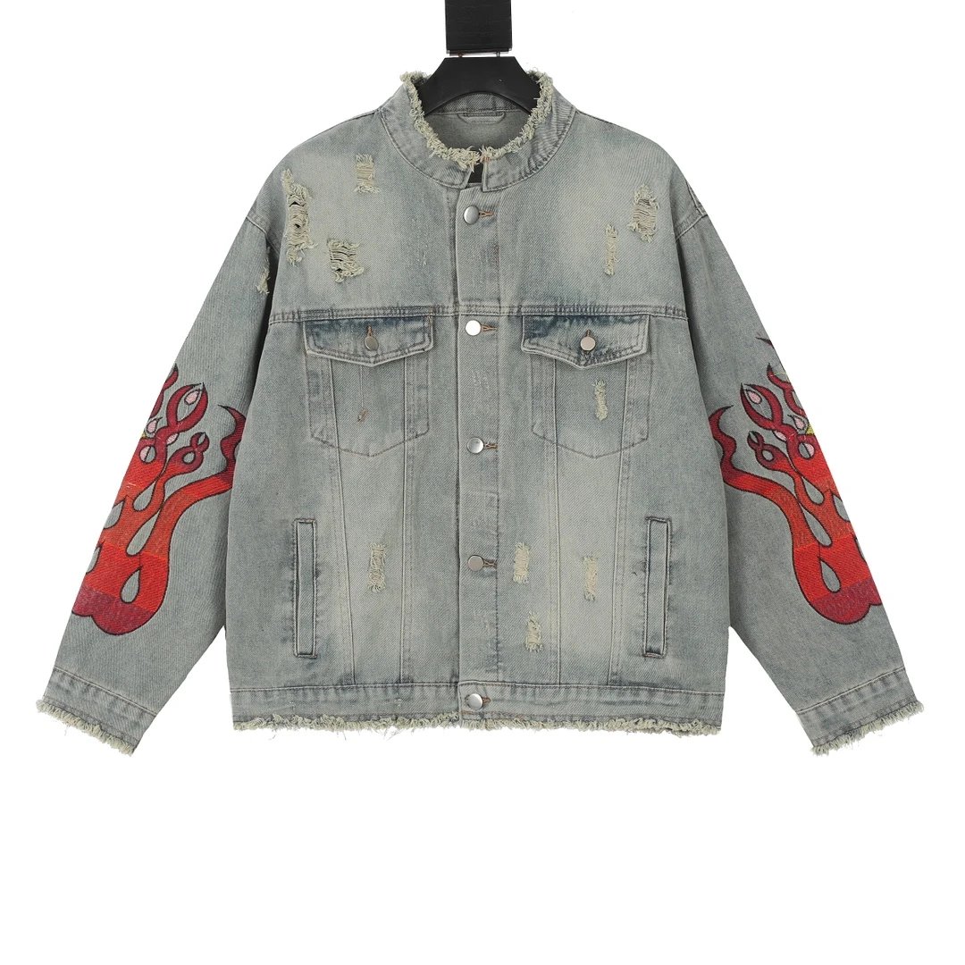 Palm Angels Jackets Washed denim trucker jacket image 12