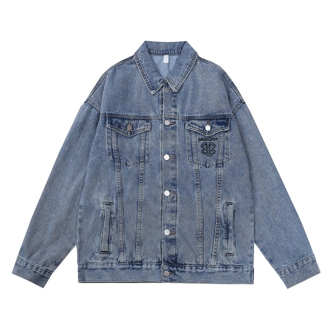 Palm Angels Jackets Washed denim trucker jacket image 6