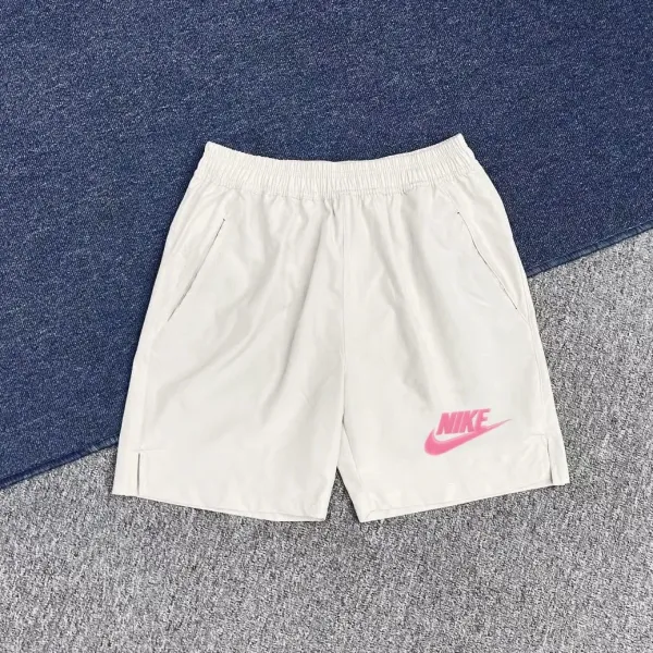 Nike Sportswear Shorts White with Pink Swoosh - 16