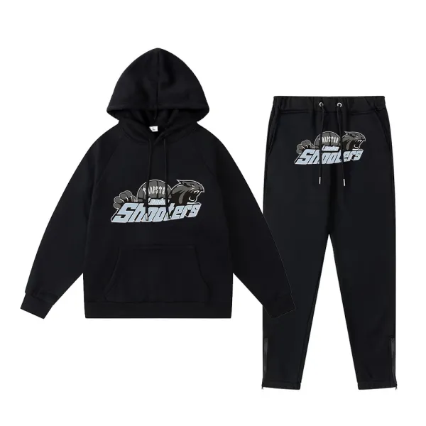 Rapstar Shooters Black Graphic Hoodie and Sweatpants Set - 1