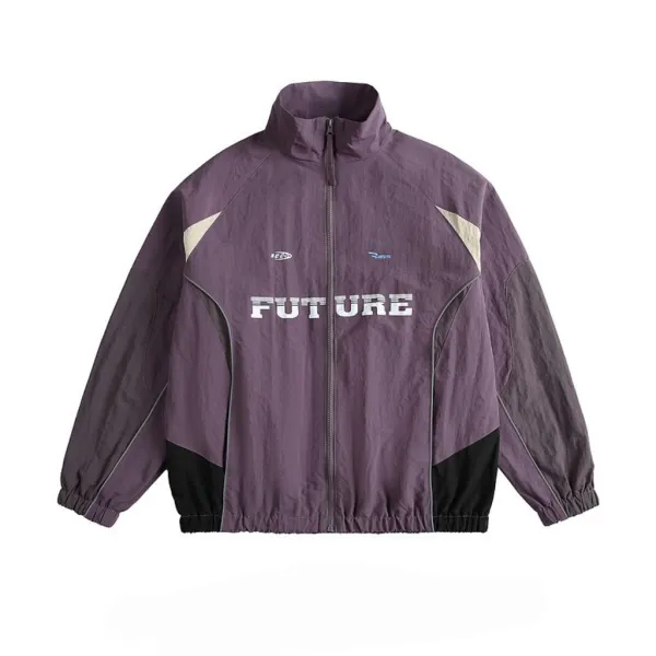Design NEVRALER V-Stripe Windbreaker Jacket in Khaki and Black Outerwear.windbreaker - 12