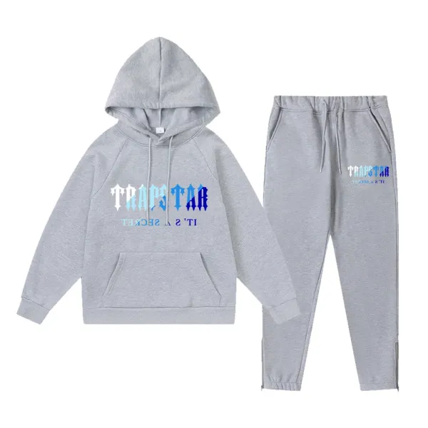 Trapstar It's A Secret Gray Hoodie and Sweatpants Set - 1