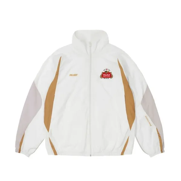 Design NEVRALER V-Stripe Windbreaker Jacket in Khaki and Black Outerwear.windbreaker - 8