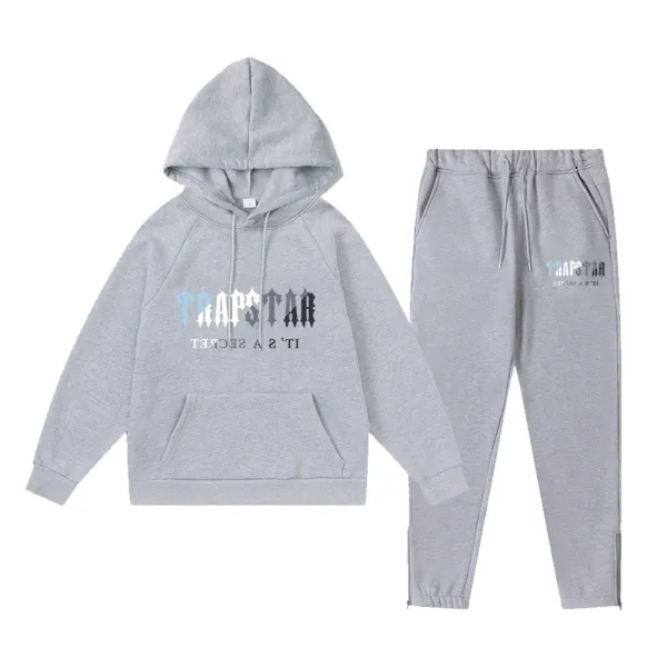 Trapstar It's A Secret Gray Hoodie and Sweatpants Set - 1