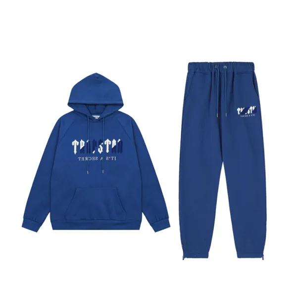 Trapstar Blue Logo Hoodie and Sweatpants Set - 1