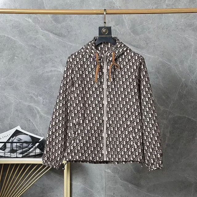 Gucci Jackets Hooded zip-up monogram jacket product detail image 1