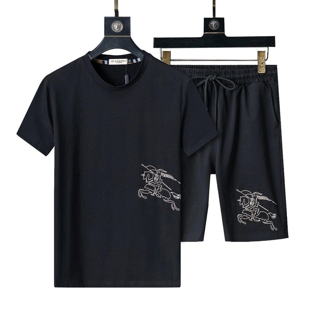 Balenciaga Logo Print Half-Zip Polo Shirt and Shorts Set Beige - 6