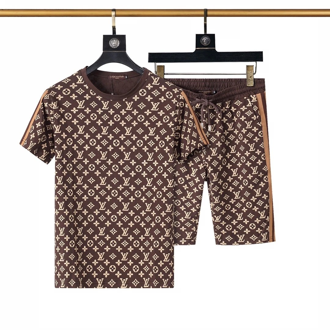Louis Vuitton Monogram Embossed T-Shirt and Shorts Set White - 4