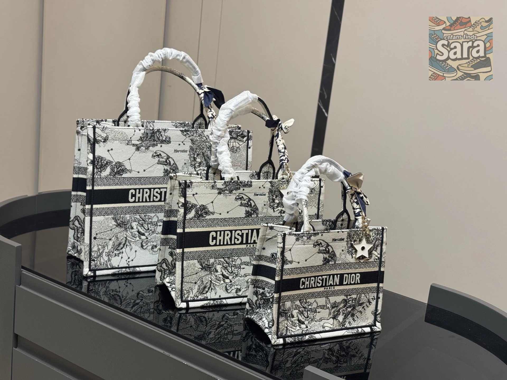 Christian Dior Book Tote White