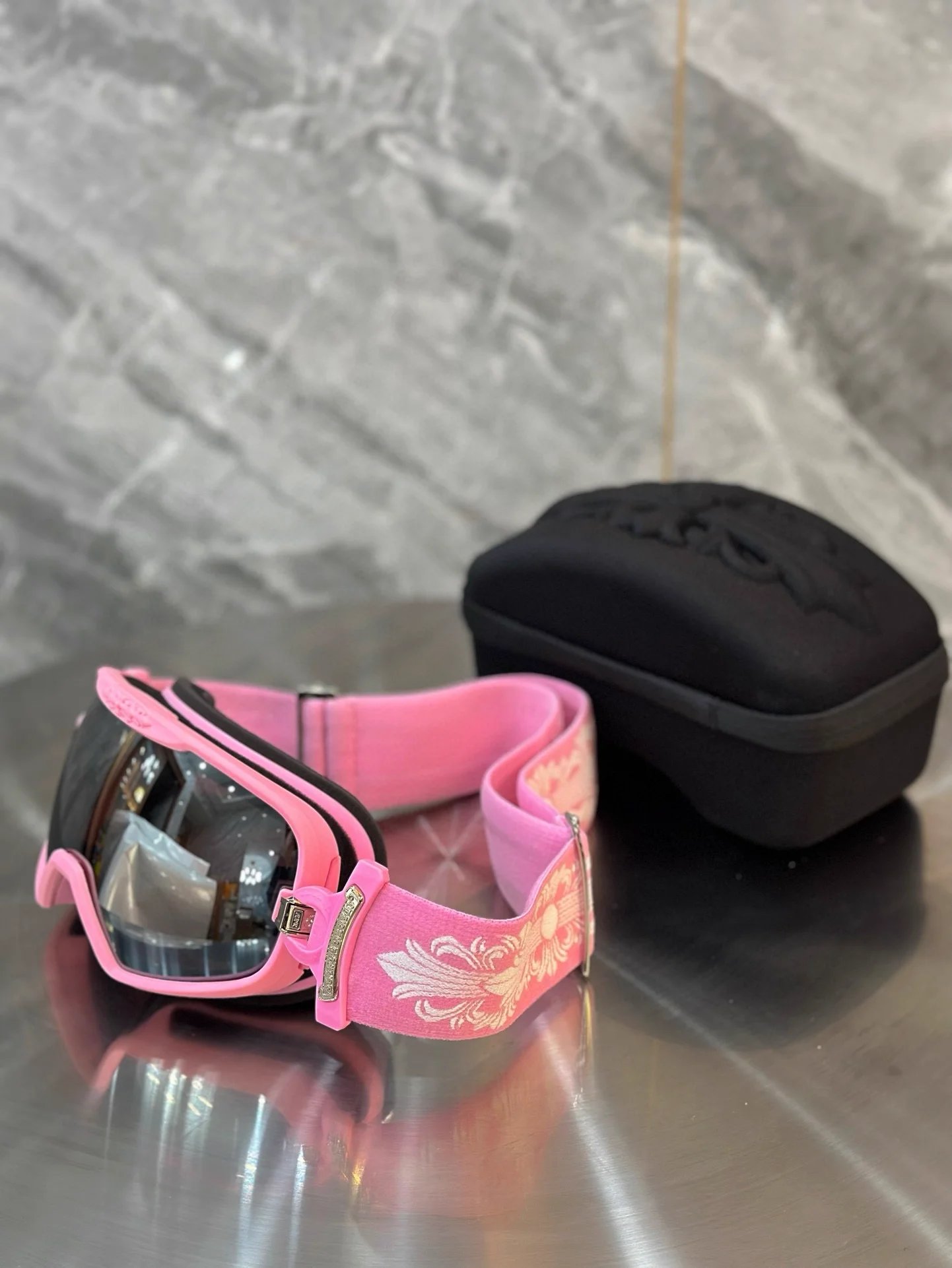 Chrome Hearts Ski Glasses — Pink colorway — USFans Spreadsheet photo