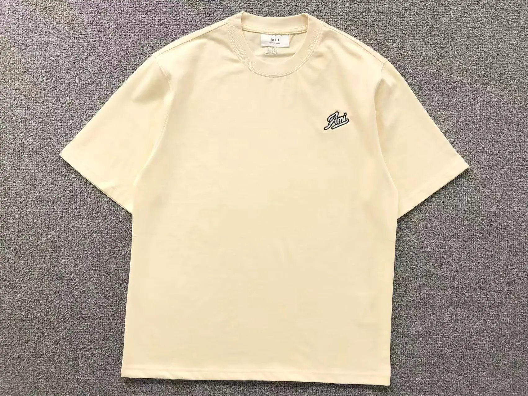 Ami Beige Short Sleeve T-Shirt