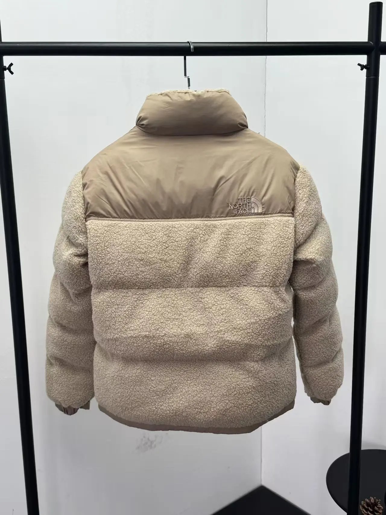The North Face Sherpa Fleece Puffer Jacket Beige Down Jacket - 4