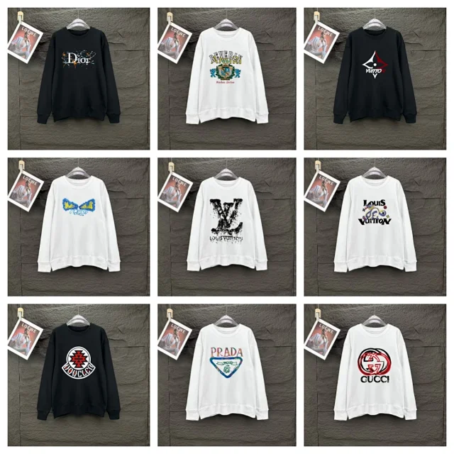 Dior Hoodies & Sweatshirts Paint-Splatter Logo Crewneck Sweatshirt product detail image 1