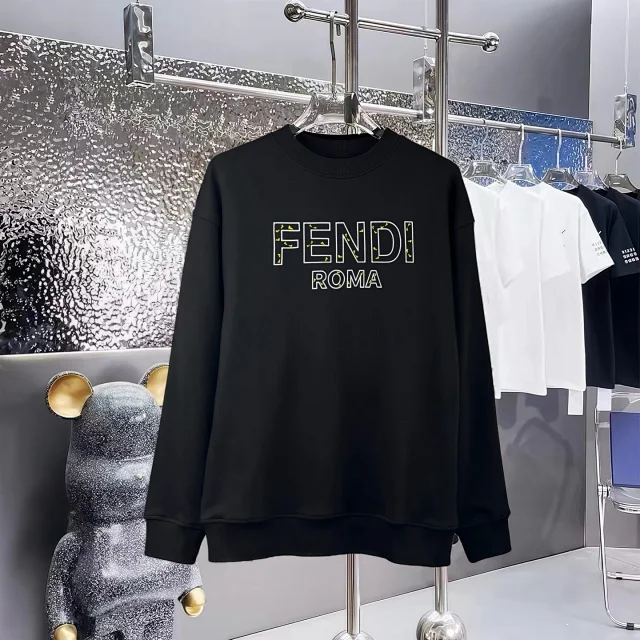 Fendi Hoodies & Sweatshirts Crewneck logo-print sweatshirt product detail image 7