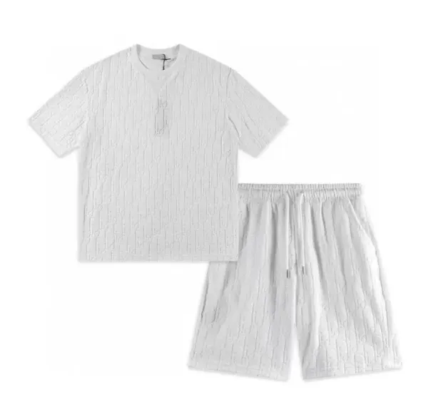 Dior Oblique Jacquard T-Shirt and Shorts Set Navy - 12