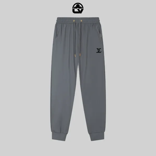 Design Logo-Embroidered Gray Sweatpants - 1