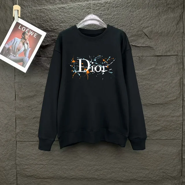 Dior Hoodies & Sweatshirts Paint-Splatter Logo Crewneck Sweatshirt product detail image 2