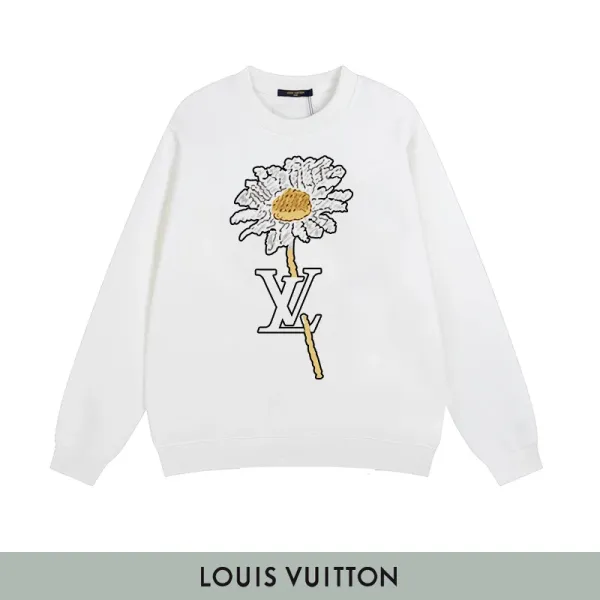 Louis Vuitton Logo Print Black Sweatshirt Sweater - 15