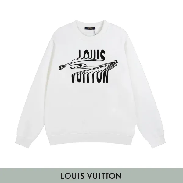 Louis Vuitton Logo Print Black Sweatshirt Sweater - 16