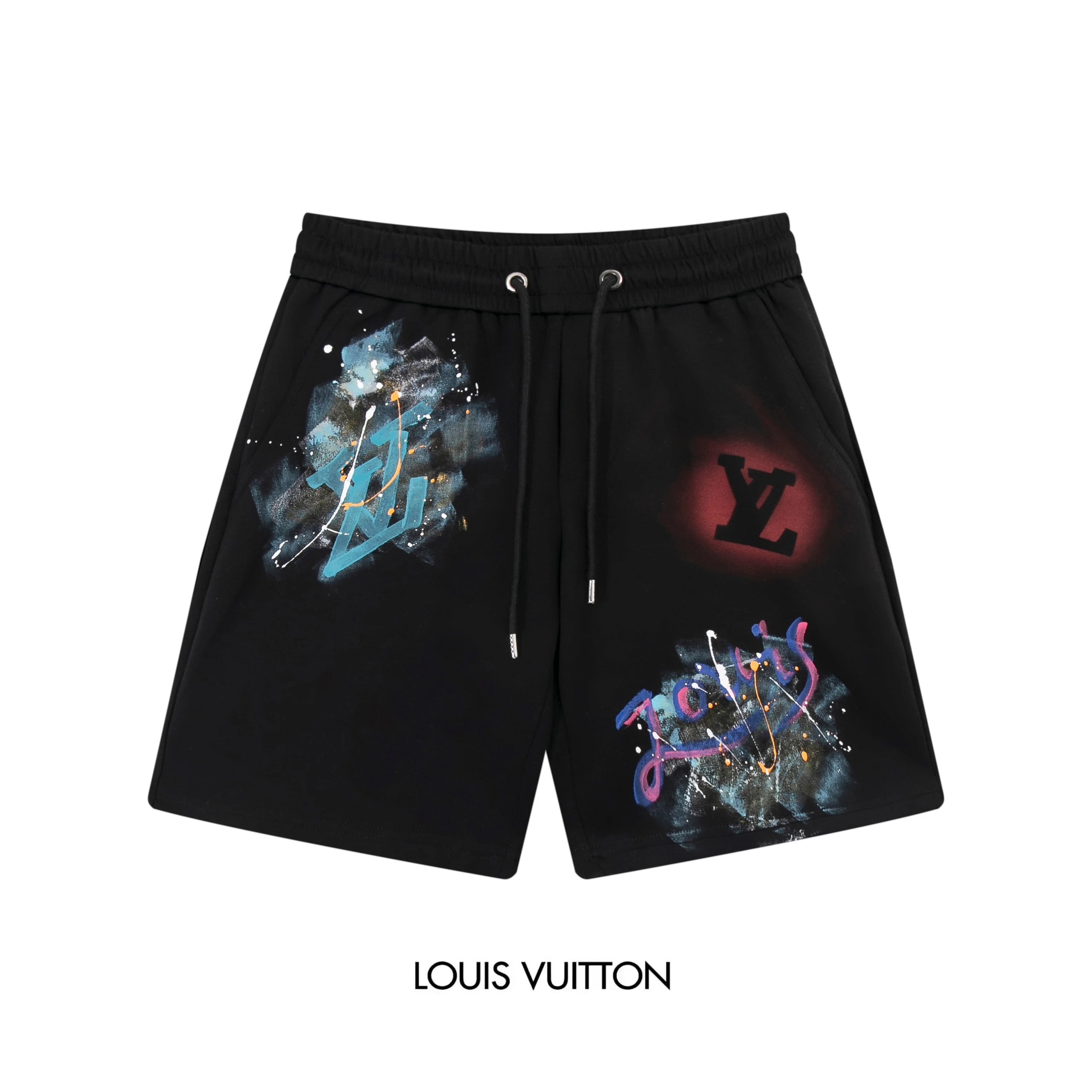 Loewe Chain Print Drawstring Shorts Gray - 4